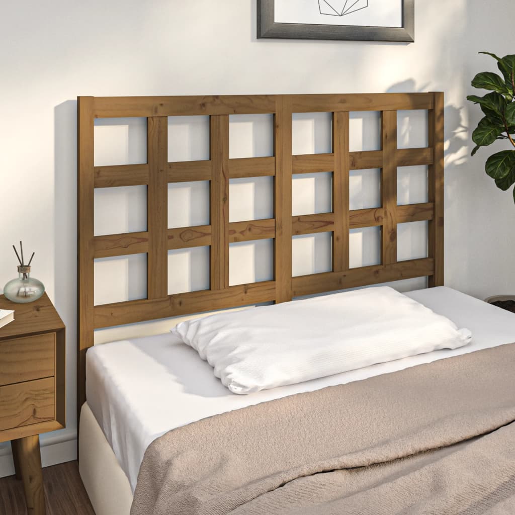 Testiera per Letto ambra 125,5x4x100 cm Legno Massello di Pino - homemem39