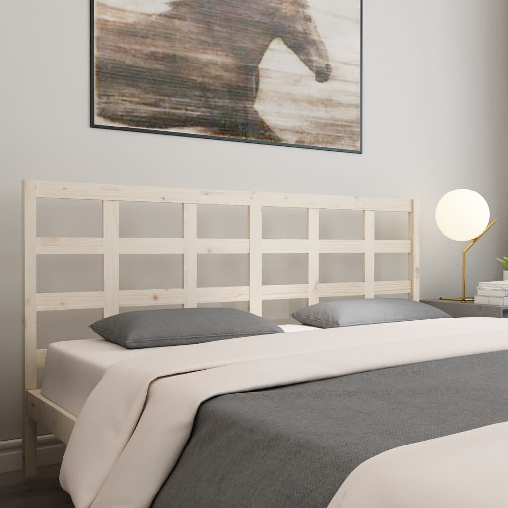 Testiera per Letto 185,5x4x100 cm Legno Massello di Pino - homemem39
