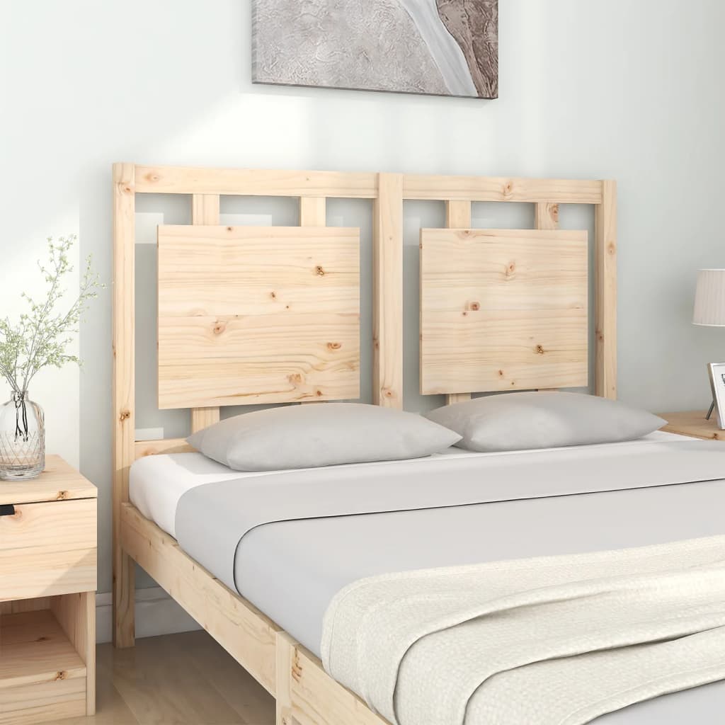 Testiera per Letto 125,5x4x100 cm in Legno Massello di Pino - homemem39
