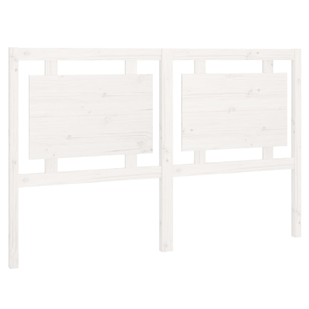Testiera per Letto Bianca 155,5x4x100 cm Legno Massello di Pino - homemem39