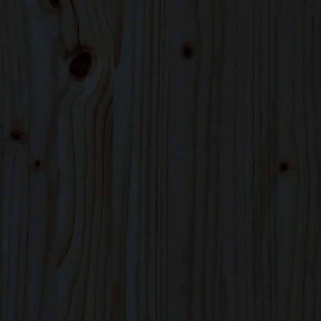 Testiera per Letto Nera 205,5x4x100cm in Legno Massello di Pino - homemem39