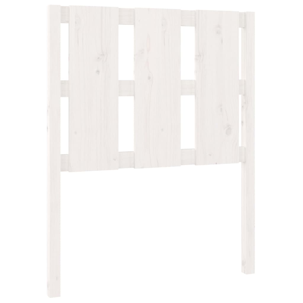 Testiera per Letto Bianca 80,5x4x100 cm Legno Massello di Pino - homemem39