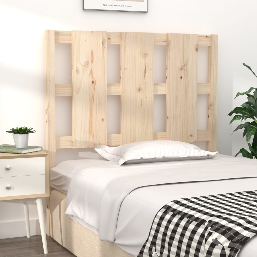Testiera per Letto 95,5x4x100 cm Legno Massello di Pino - homemem39