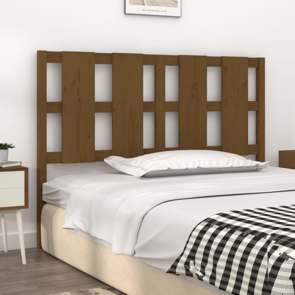 Testiera per Letto ambra 125,5x4x100 cm Legno Massello di Pino - homemem39