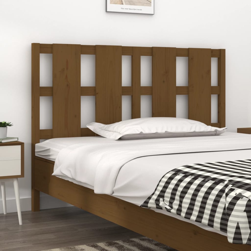 Testiera per Letto ambra 140,5x4x100 cm Legno Massello di Pino - homemem39