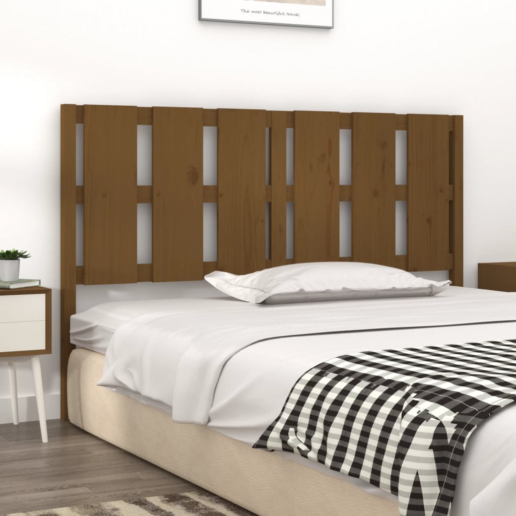 Testiera per Letto ambra 155,5x4x100 cm Legno Massello di Pino - homemem39