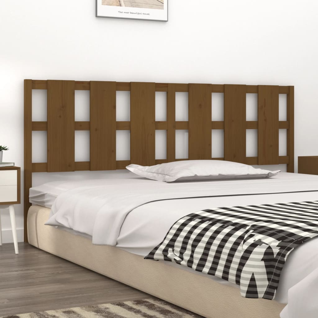 Testiera per Letto ambra 205,5x4x100 cm Legno Massello di Pino - homemem39