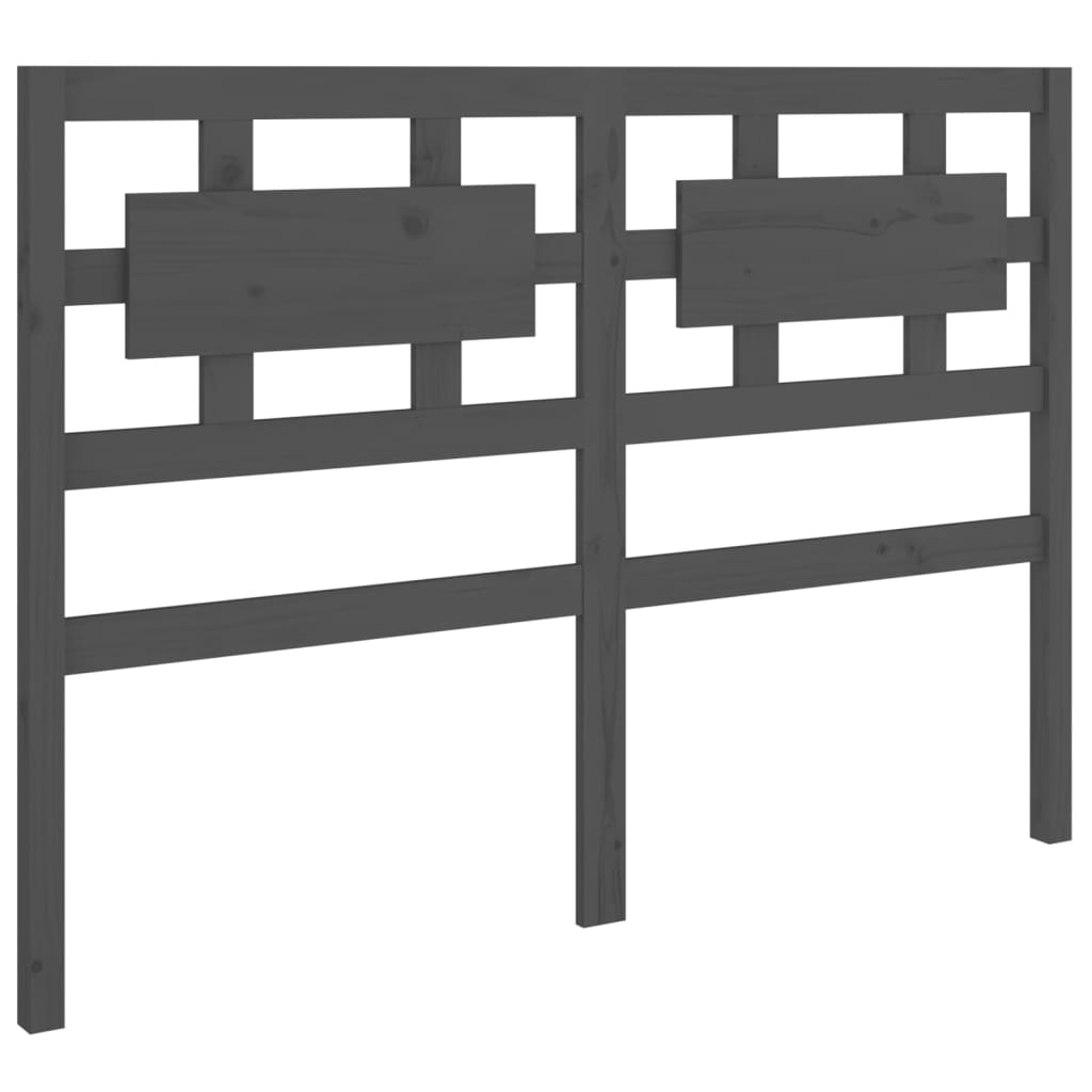Testiera per Letto Grigia 145,5x4x100 cm Legno Massello di Pino - homemem39