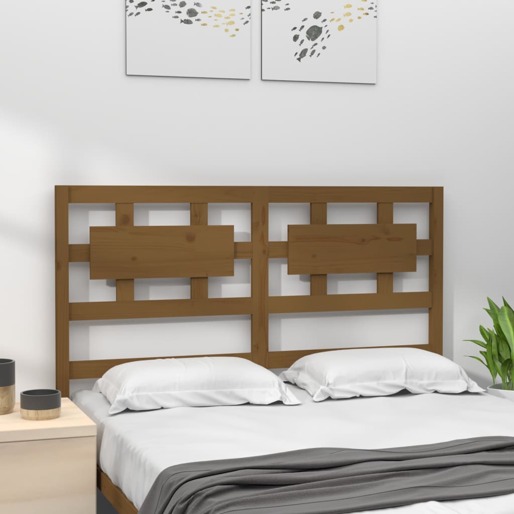 Testiera per Letto ambra 145,5x4x100 cm Legno Massello di Pino - homemem39