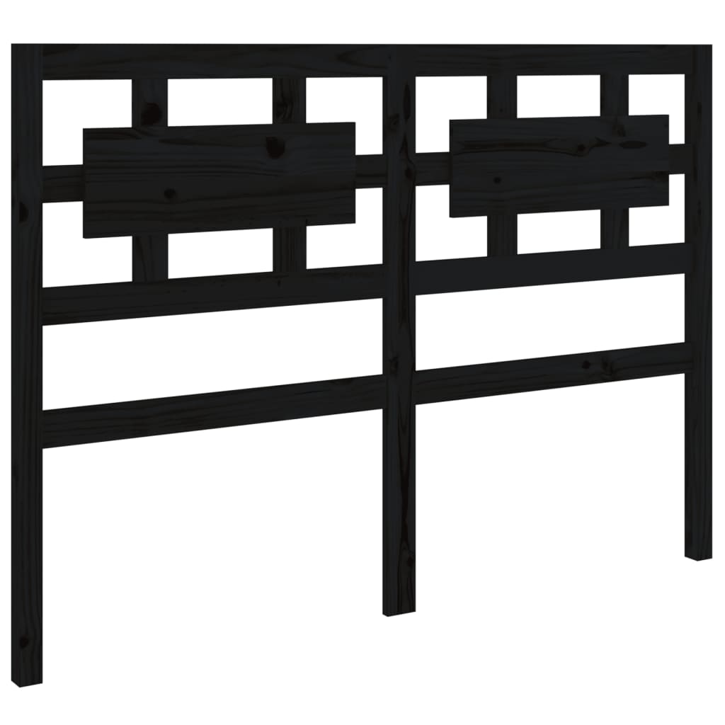 Testiera per Letto Nera 205,5x4x100cm in Legno Massello di Pino - homemem39