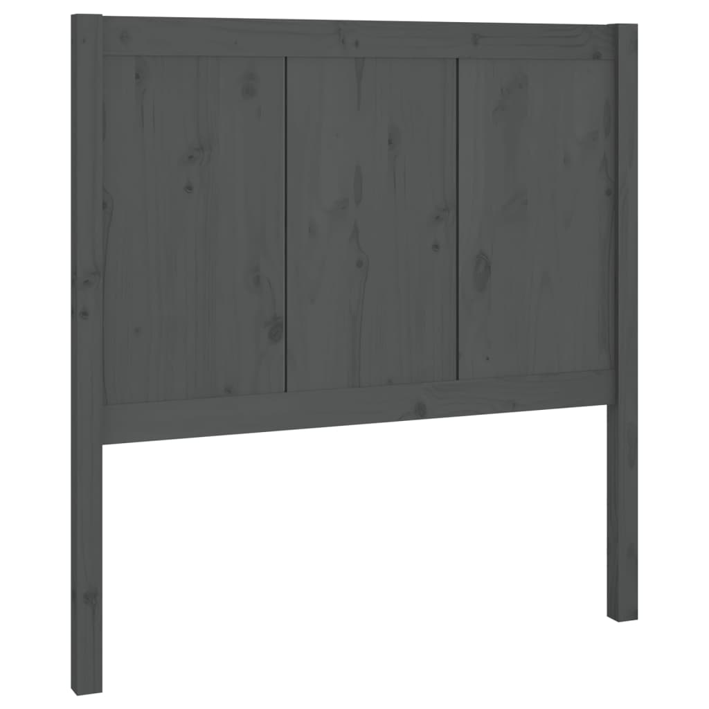Testiera per Letto Grigia 80,5x4x100 cm Legno Massello di Pino - homemem39