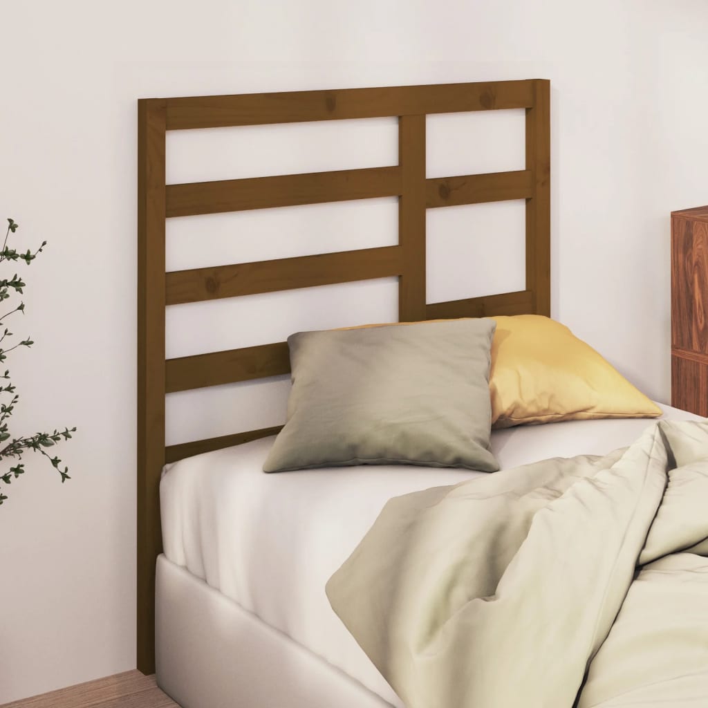 Testiera per Letto ambra 81x4x104 cm in Legno Massello di Pino - homemem39