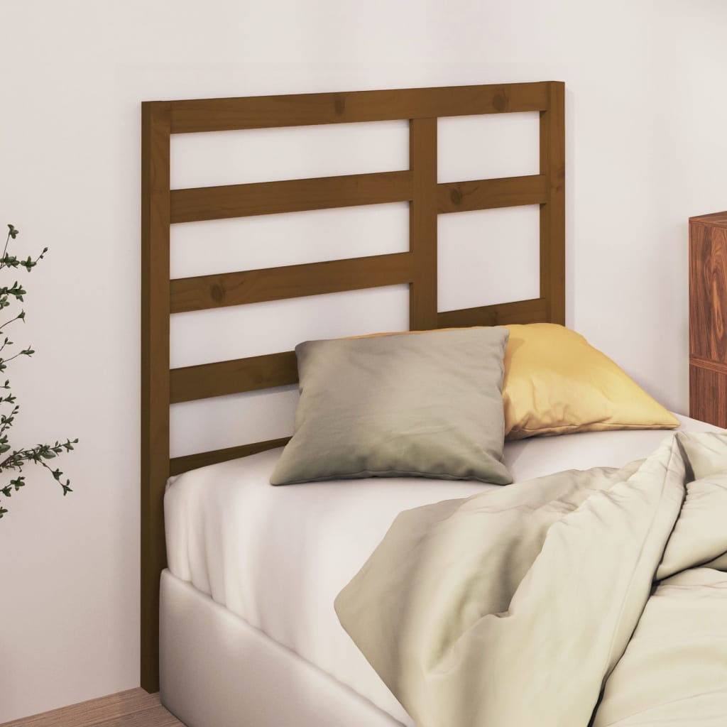 Testiera per Letto ambra 106x4x104 cm in Legno Massello di Pino - homemem39