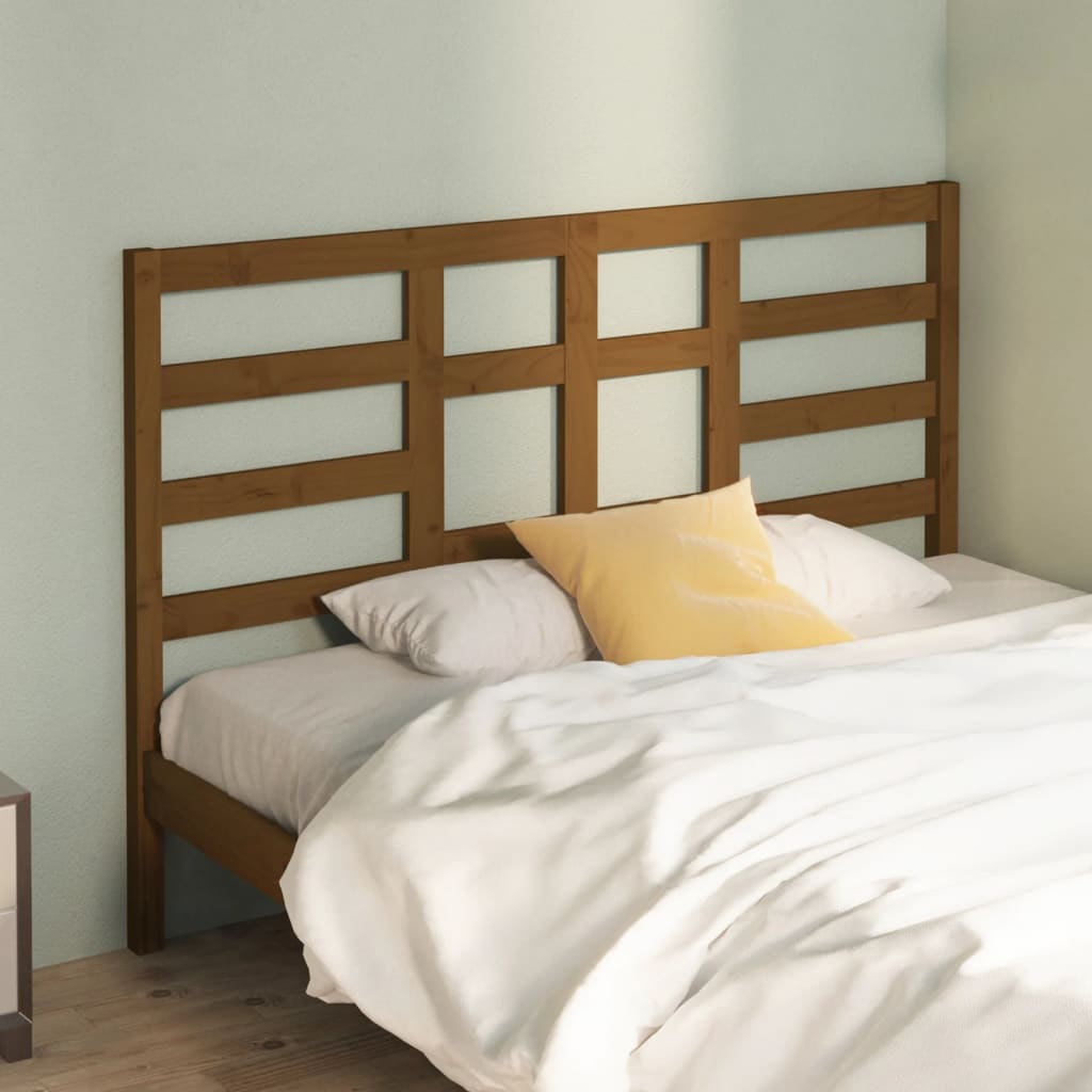 Testiera per Letto ambra 141x4x104 cm in Legno Massello di Pino - homemem39