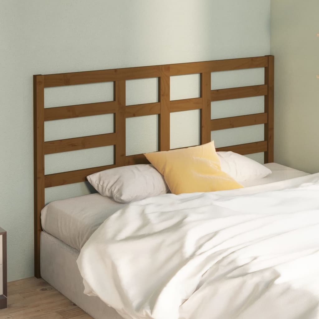 Testiera per Letto ambra 146x4x104 cm in Legno Massello di Pino - homemem39
