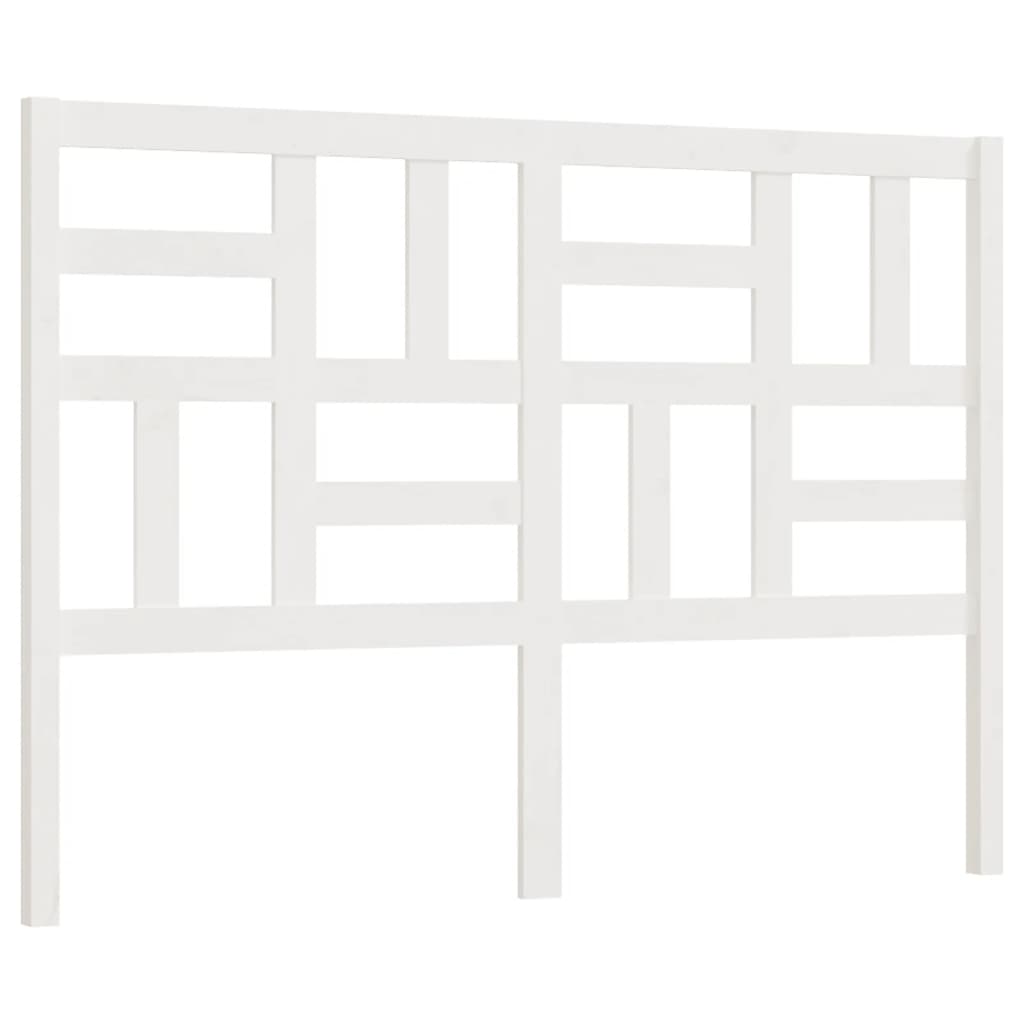 Testiera per Letto Bianca 166x4x104cm in Legno Massello di Pino