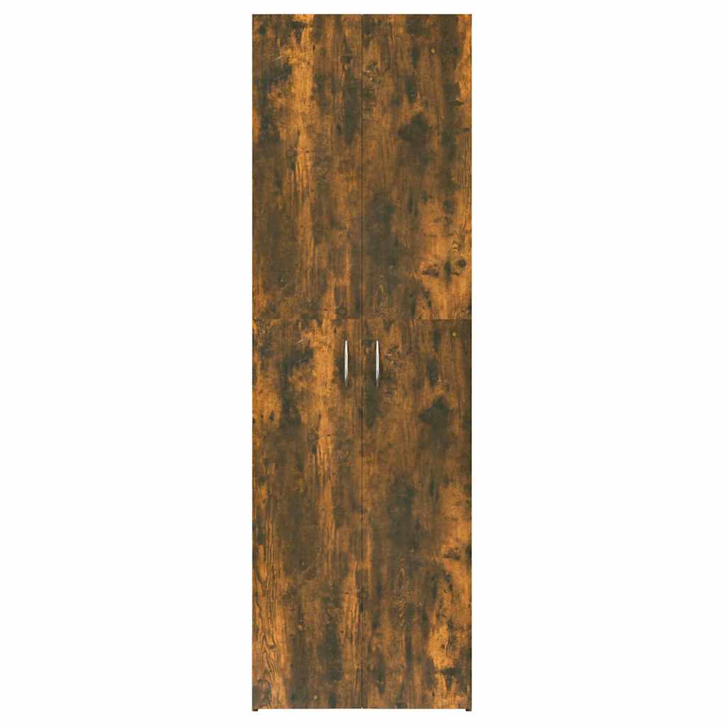 Armadio per Ufficio Rovere Fumo 60x32x190 cm Legno Multistrato - homemem39