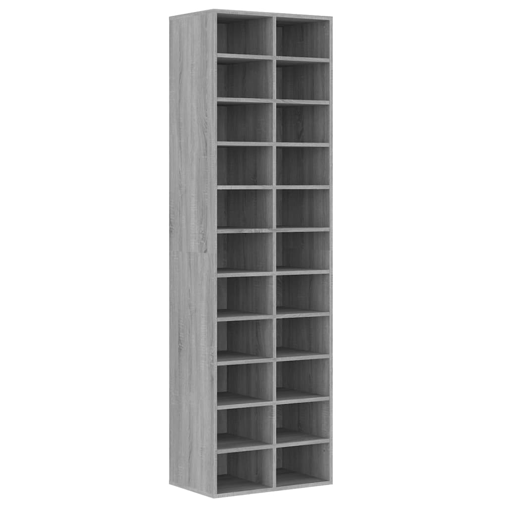 Scarpiera Grigio Sonoma 54x34x183 cm in Legno Multistrato - homemem39