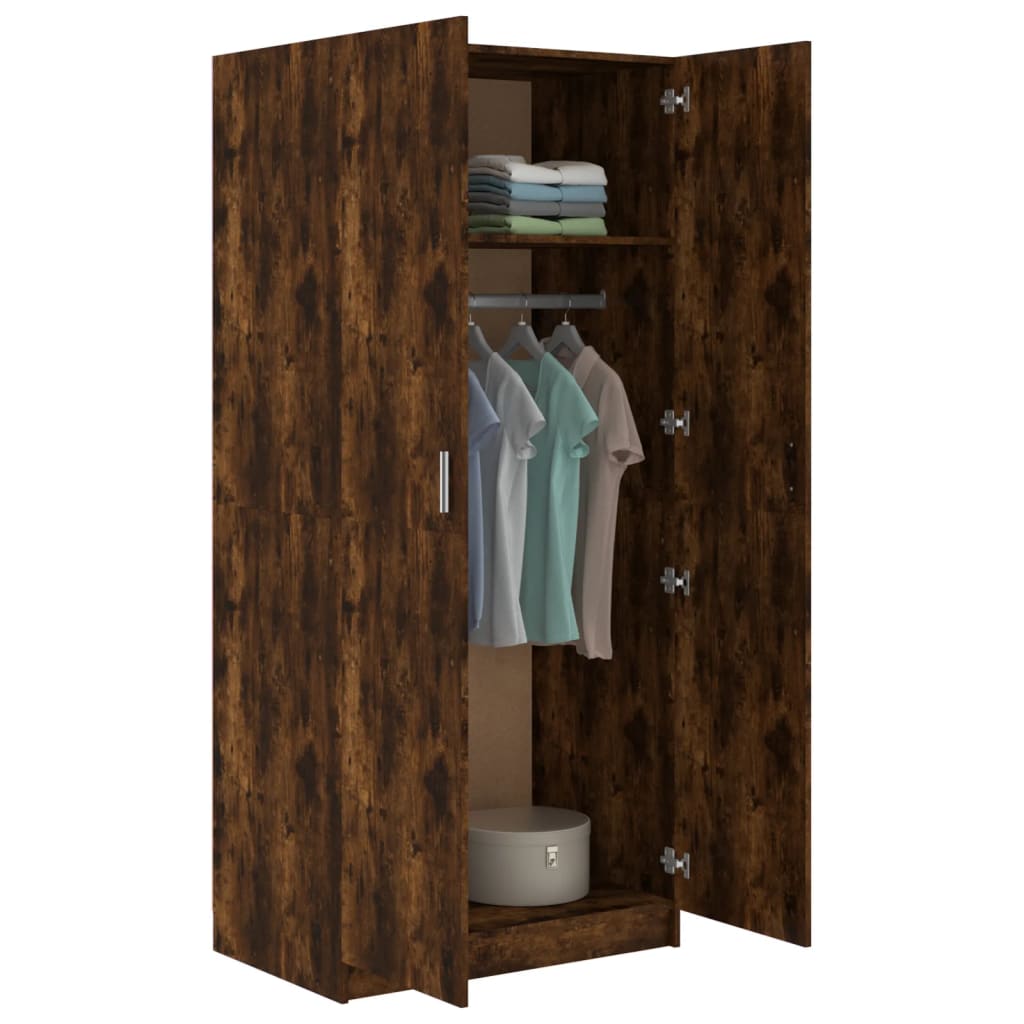 Armadio Rovere Fumo 80x52x180 cm in Legno Multistrato - homemem39