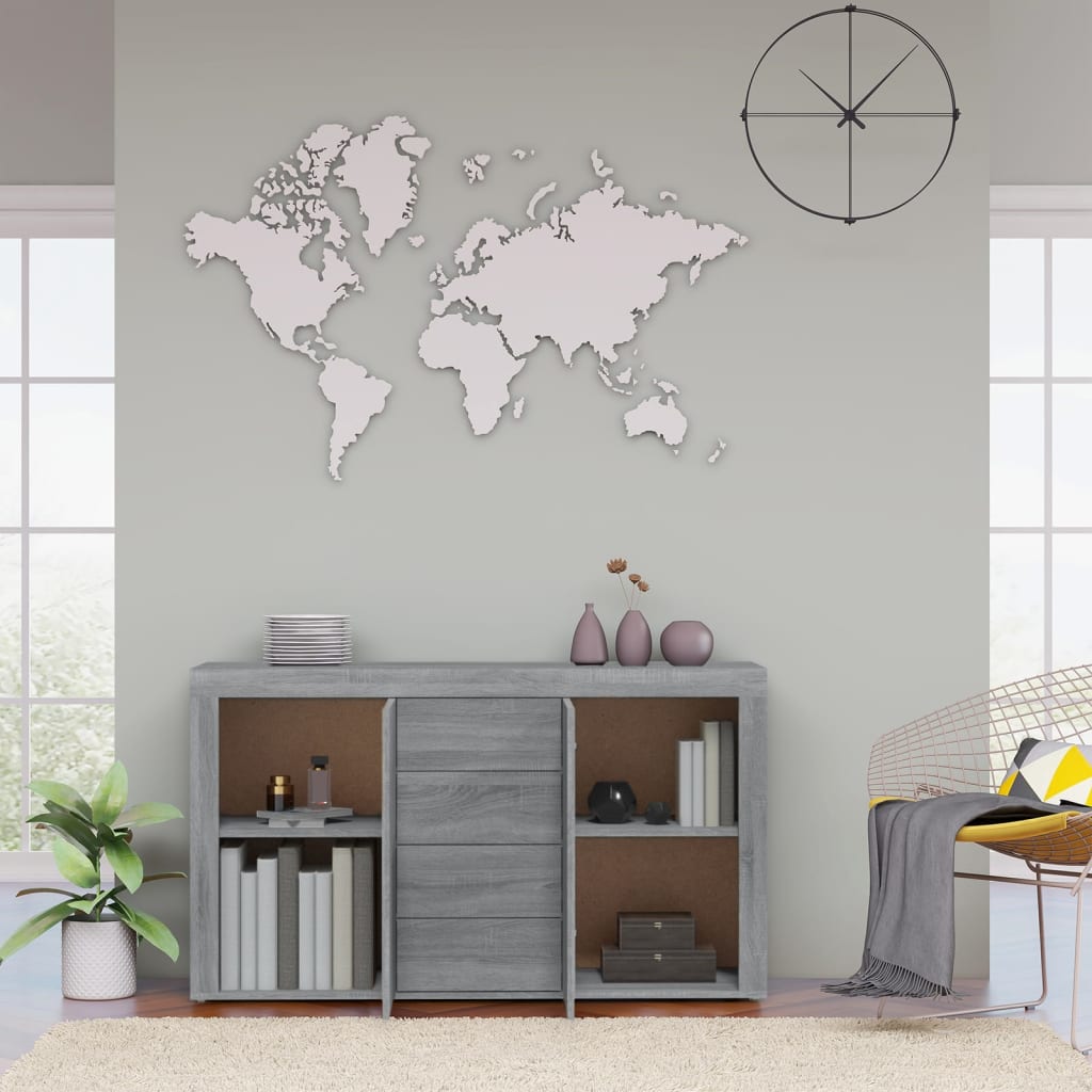 Credenza Grigio Sonoma 120x36x69 cm in Legno Multistrato - homemem39
