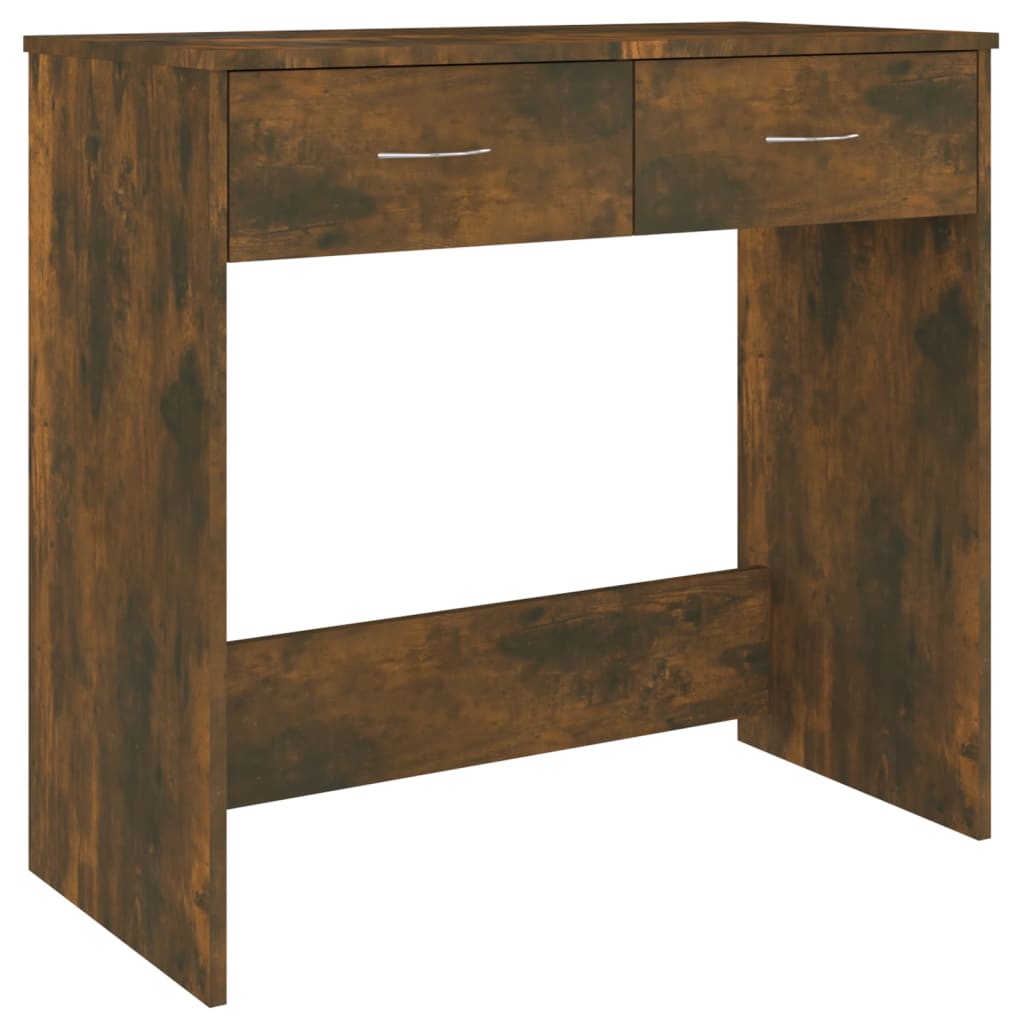 Scrivania Rovere Fumo 80x40x75 cm in Legno Multistrato - homemem39