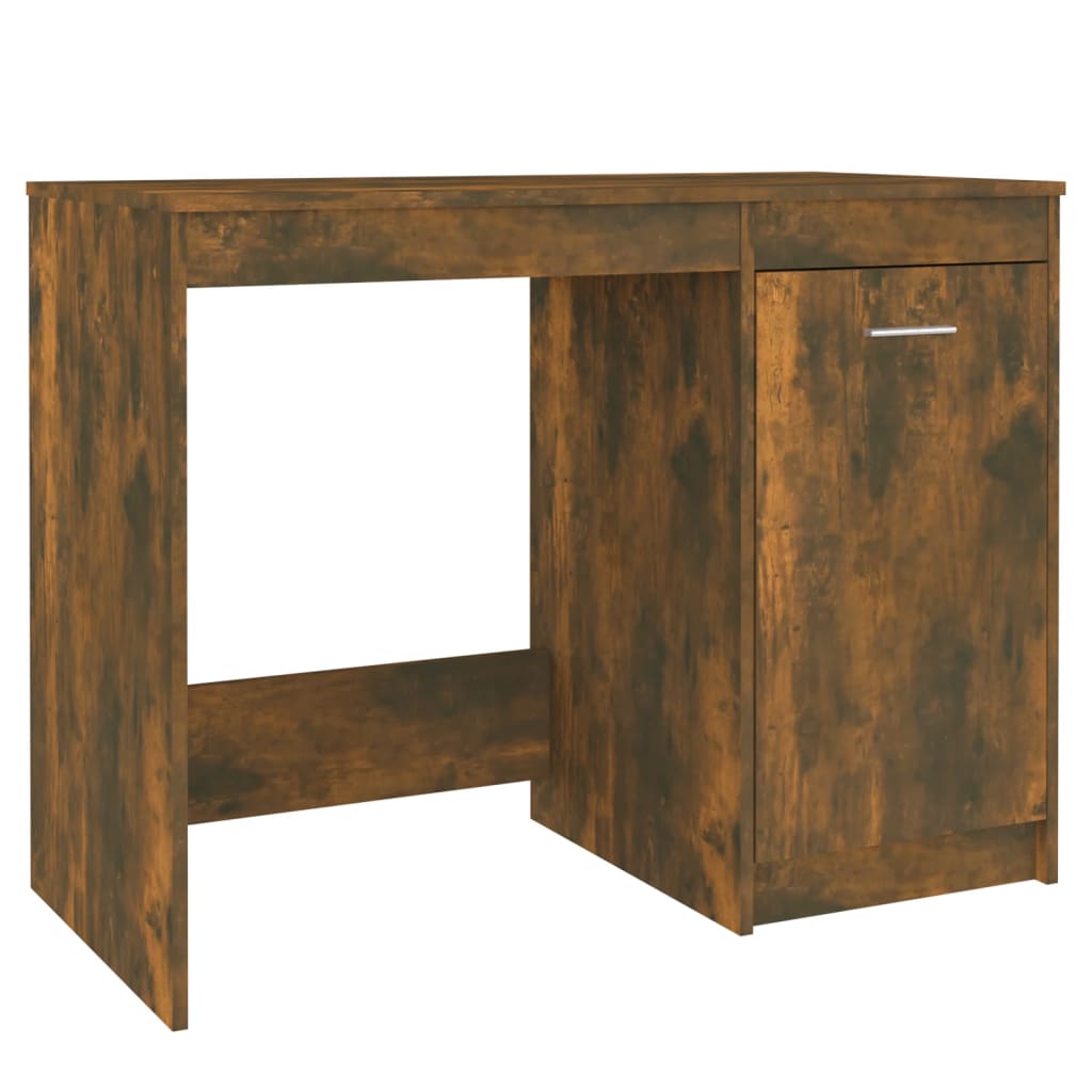 Scrivania Rovere Fumo 100x50x76 cm in Legno Multistrato - homemem39