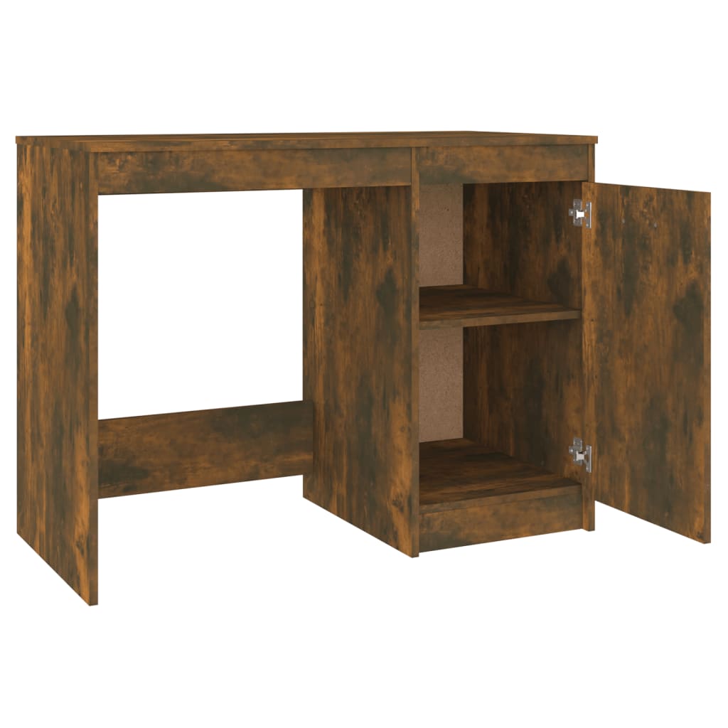 Scrivania Rovere Fumo 100x50x76 cm in Legno Multistrato - homemem39