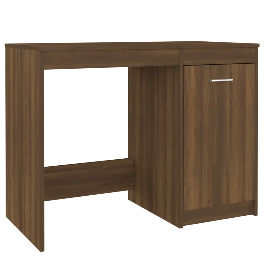 Scrivania Rovere Marrone 100x50x76 cm in Legno Multistrato - homemem39