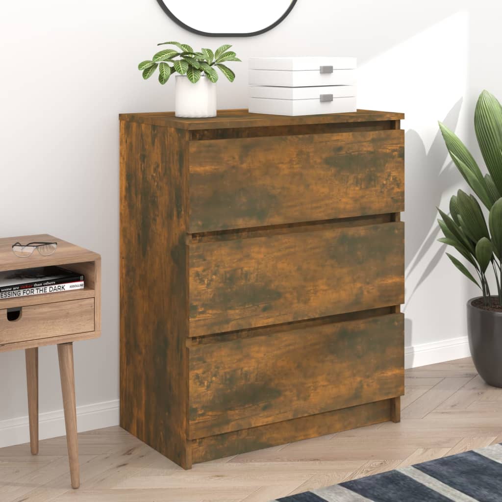 Credenza Rovere Fumo 60x35x76 cm in Legno Multistrato - homemem39