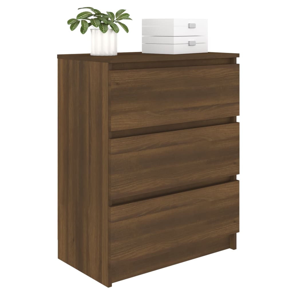 Credenza Rovere Marrone 60x35x76 cm in Legno Ingegnerizzato - homemem39