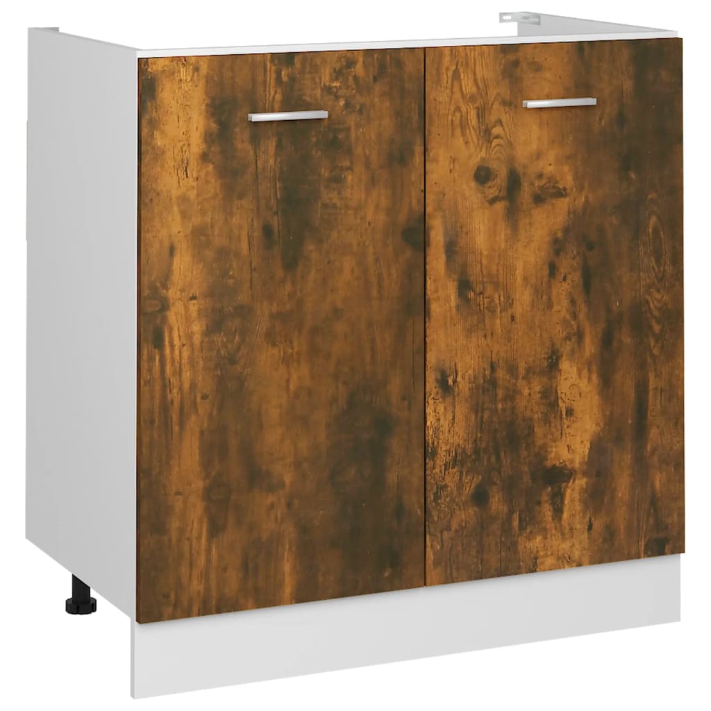 Mobile Sottolavello “Lyon” Rovere Fumo 80x46x81,5 cm - homemem39