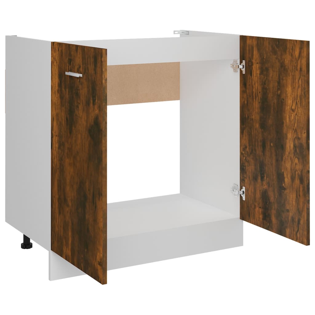 Mobile Sottolavello “Lyon” Rovere Fumo 80x46x81,5 cm - homemem39