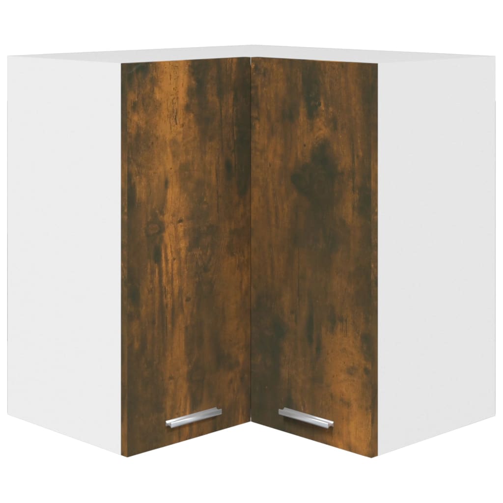 Mobile Pensile Angolo “Lyon” Rovere Fumo 57x57x60 cm - homemem39