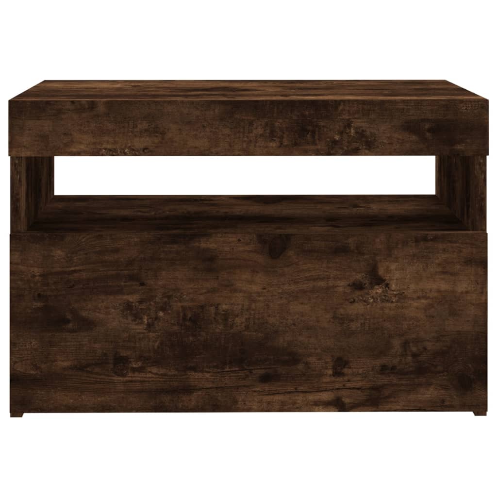 Mobile Porta TV con Luci LED Rovere Fumo 60x35x40 cm - homemem39