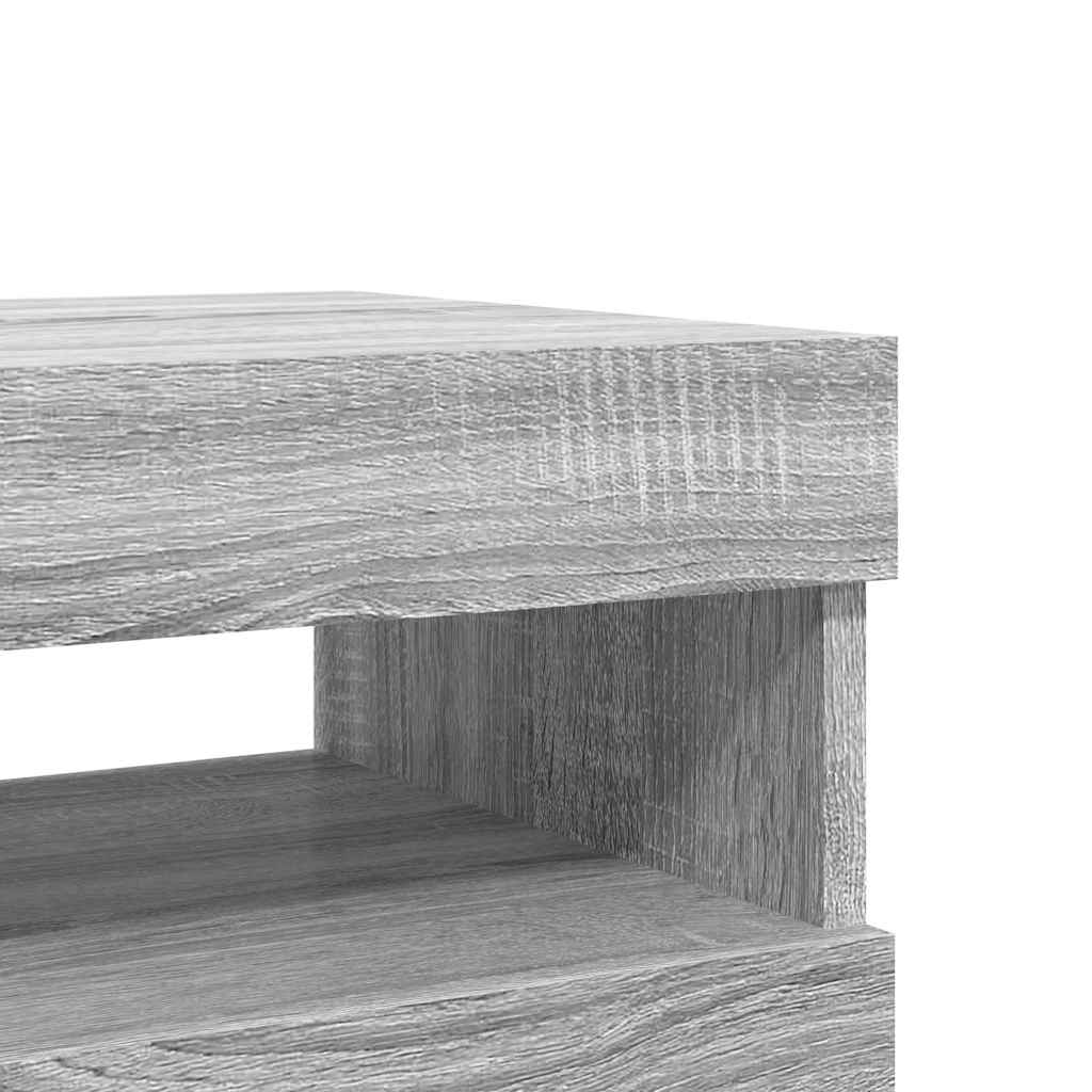 Mobili TV con Luci LED 2 pz Grigio Sonoma 60x35x40 cm - homemem39