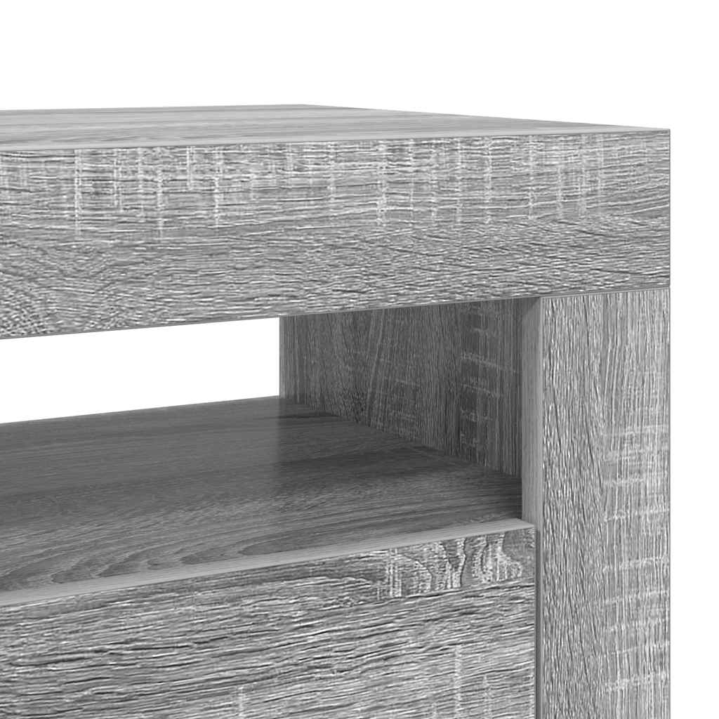 Mobile Porta TV con Luci LED Grigio Sonoma 120x35x40 cmcm - homemem39