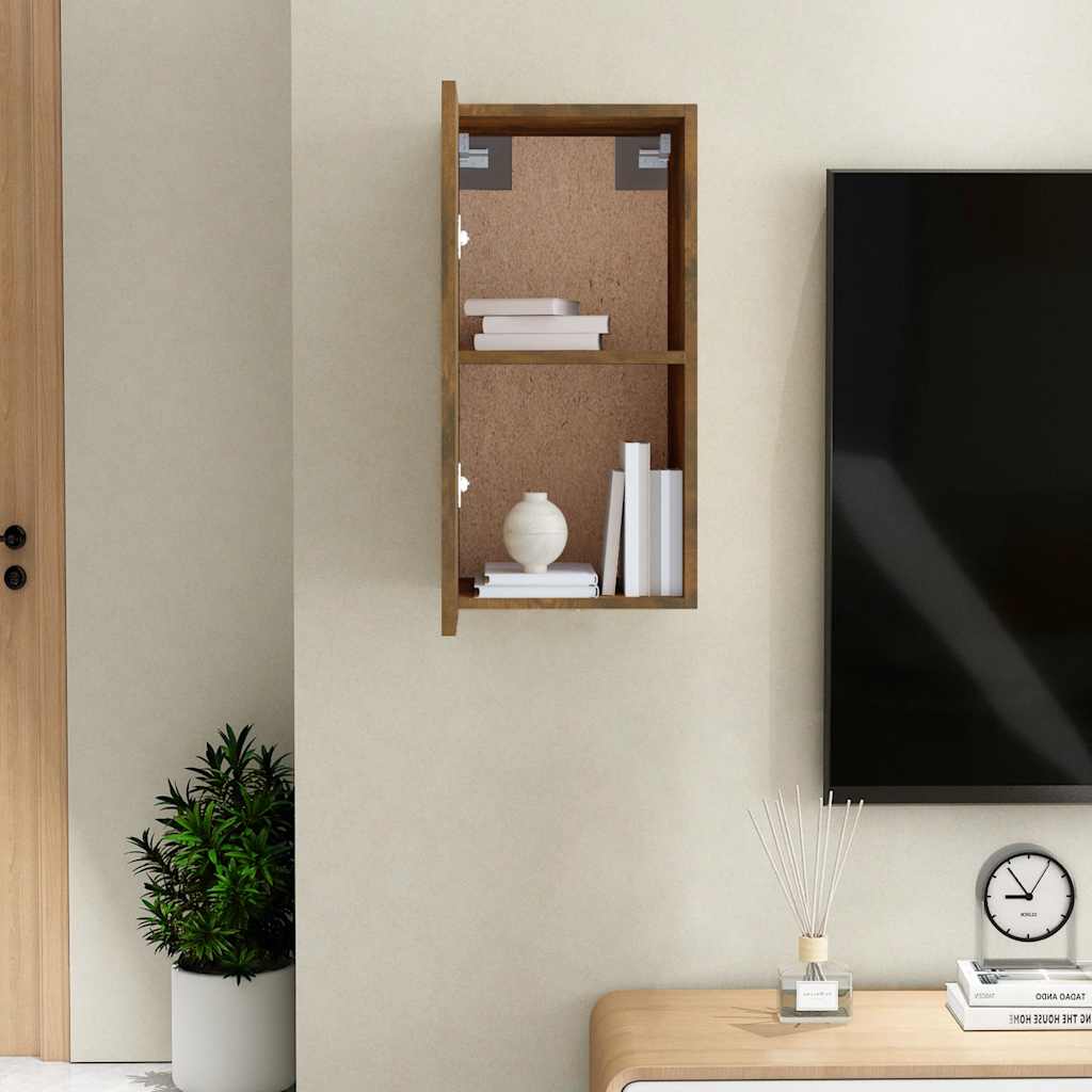 Mobile TV Rovere Fumo 30,5x30x60 cm in Legno Ingegnerizzato - homemem39