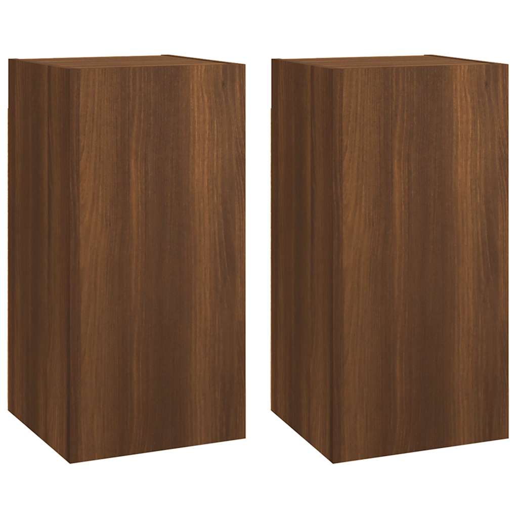 Mobili TV 2 pz Rovere Marrone 30,5x30x60 cm Legno Multistrato - homemem39
