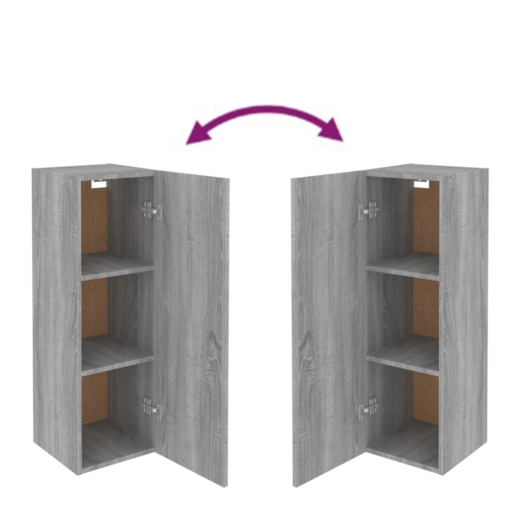 Mobile TV Grigio Sonoma 30,5x30x90 cm in Legno Multistrato - homemem39