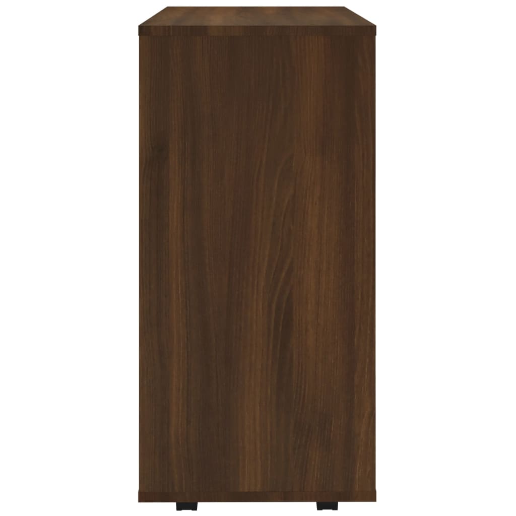 Armadietto con Ruote Rovere Marrone 60x35x75 cm in Legno - homemem39
