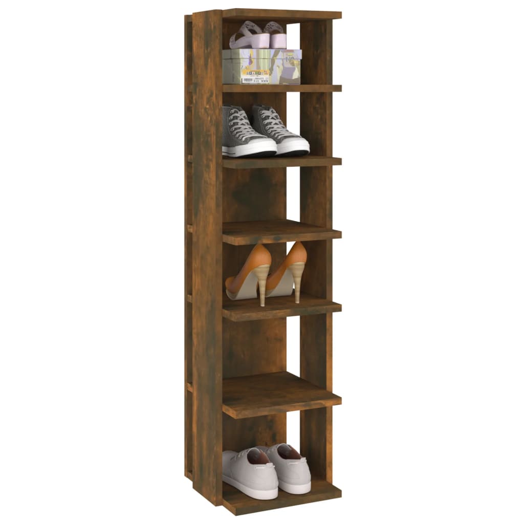 Scarpiere 2 pz Rovere Fumo 27,5x27x102 cm in Legno Multistrato - homemem39