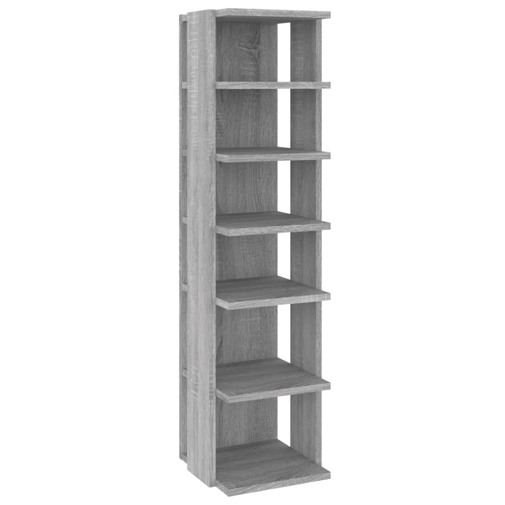 Scarpiera Grigio Sonoma 27,5x27x102 cm in Legno Multistrato - homemem39