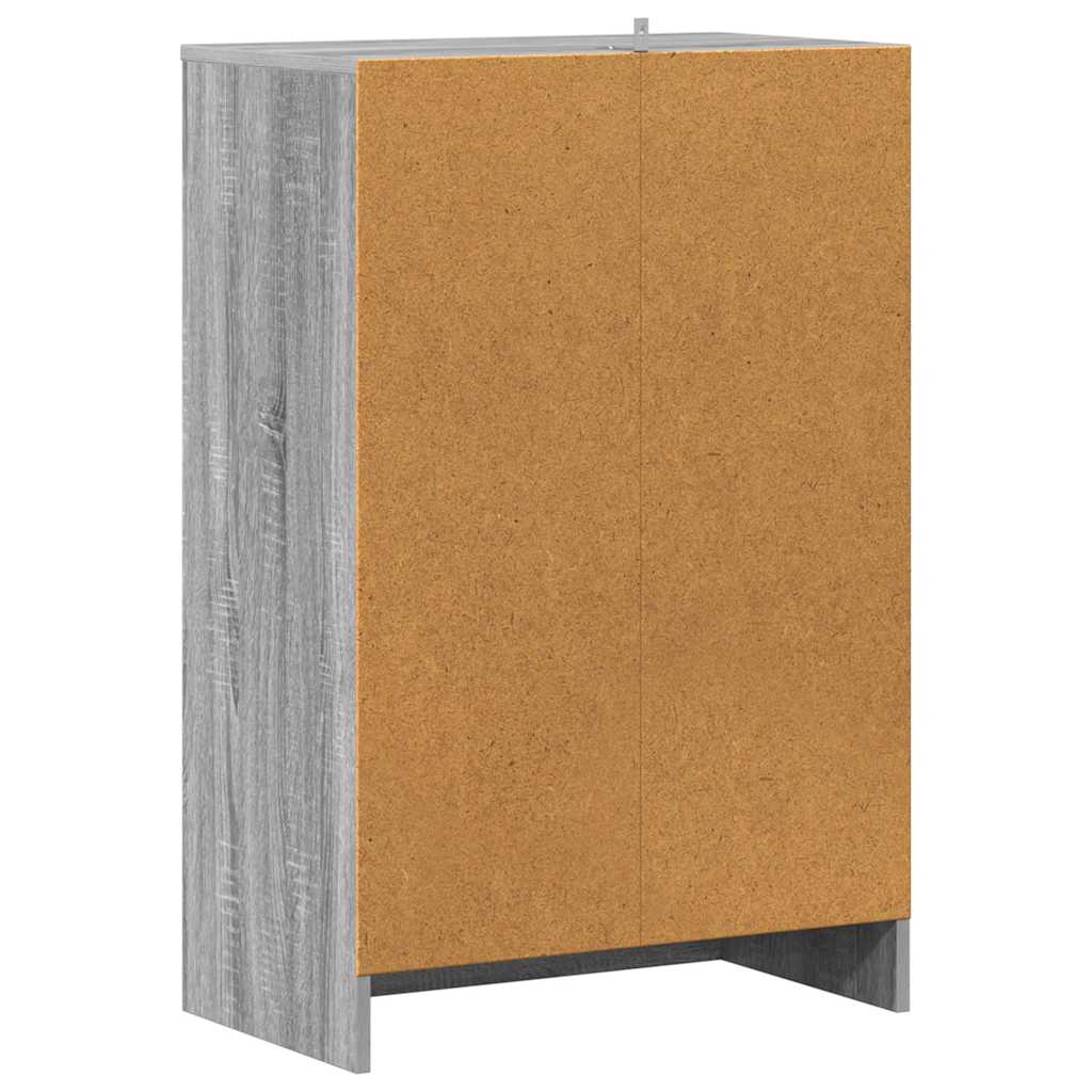Scarpiera Grigio Sonoma 60x35x92 cm in Legno Multistrato
