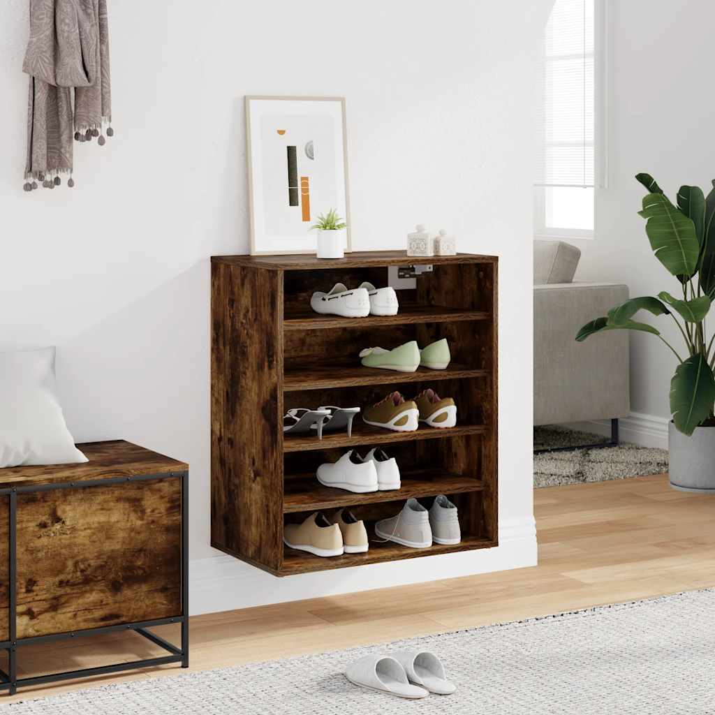 Scarpiera Grigio Sonoma 60x35x70 cm in Legno Multistrato