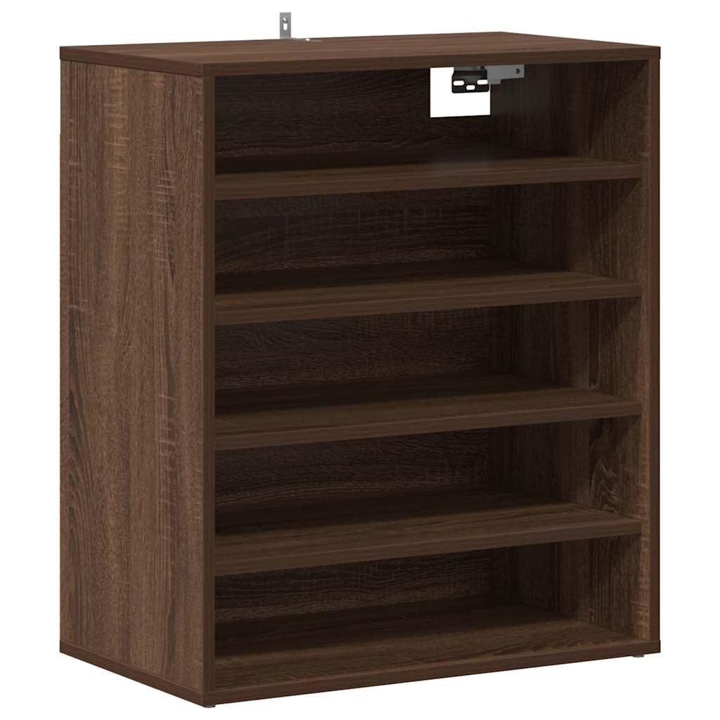 Scarpiera Rovere Marrone 60x35x70 cm in Legno Multistrato