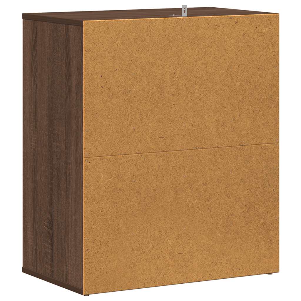 Scarpiera Rovere Marrone 60x35x70 cm in Legno Multistrato