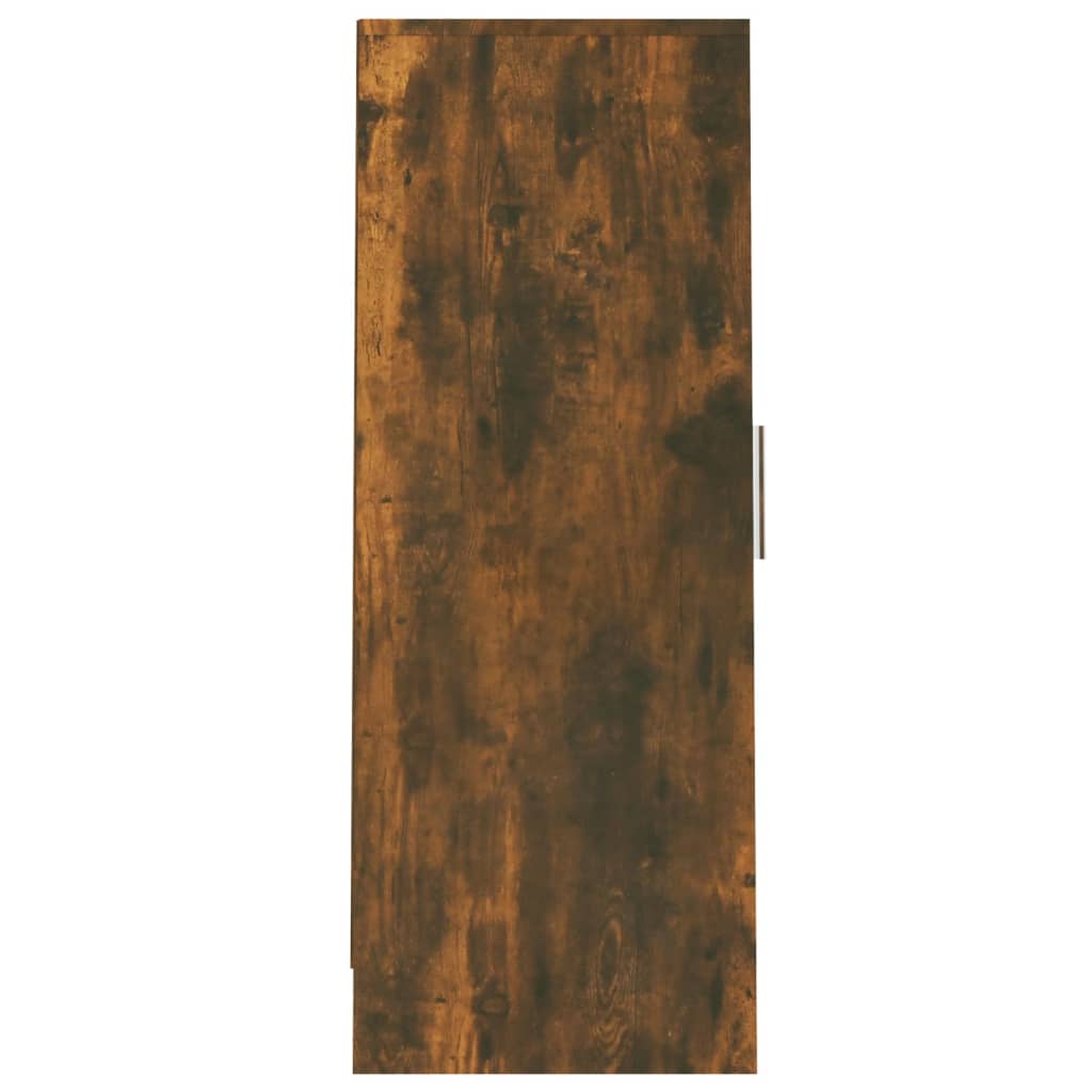 Smoked Oak Shoe Rack 32x35x92 cm in Multilayer Wood