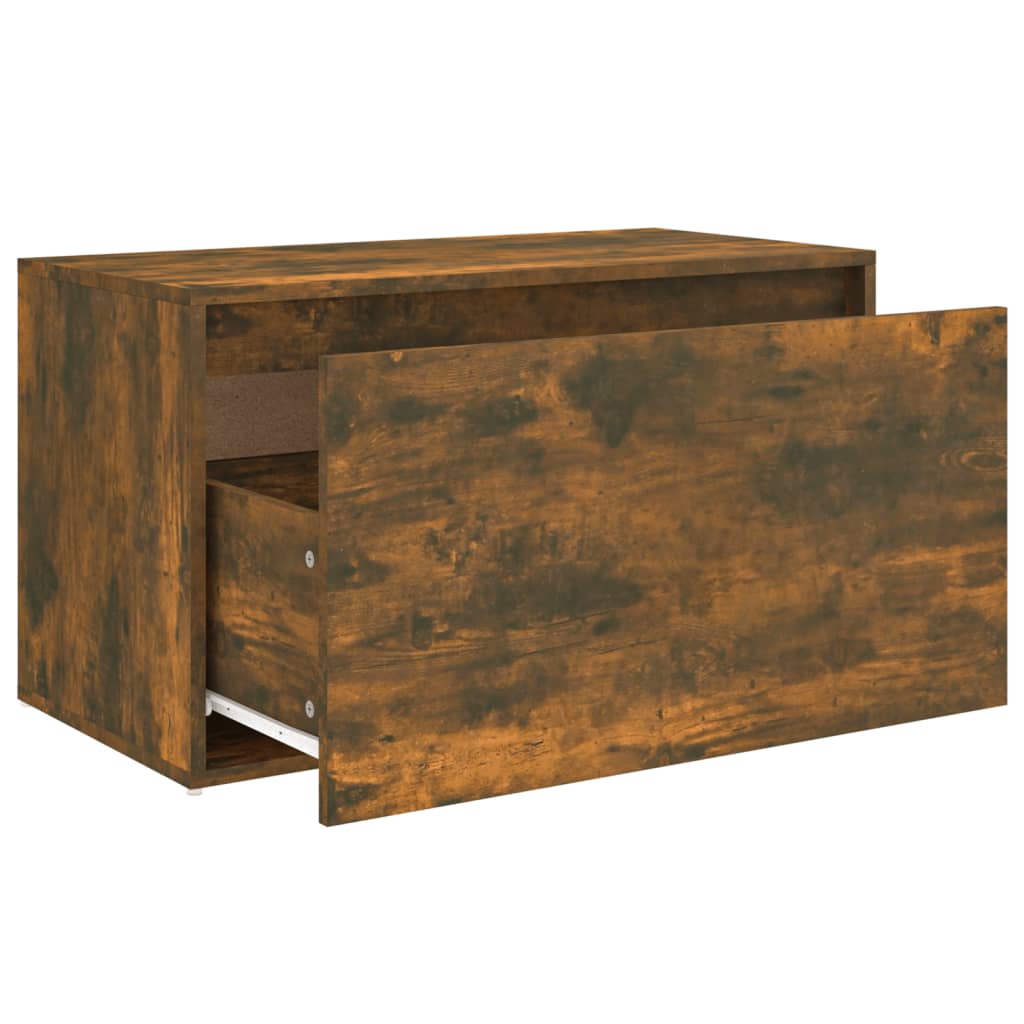 Panca da Ingresso 80x40x45 cm Rovere Fumo in Legno Multistrato - homemem39
