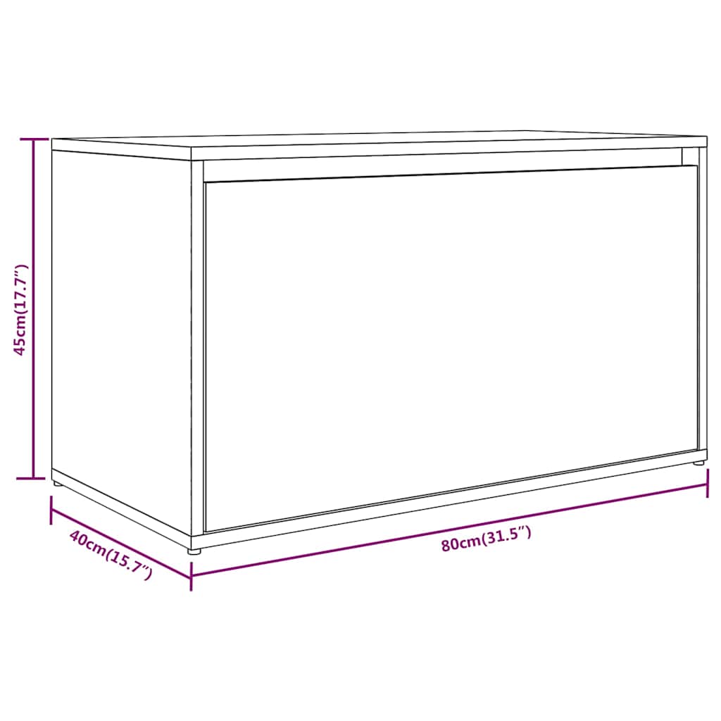 Panca da Ingresso 80x40x45 cm Grigio Sonoma Legno Multistrato | homemem39