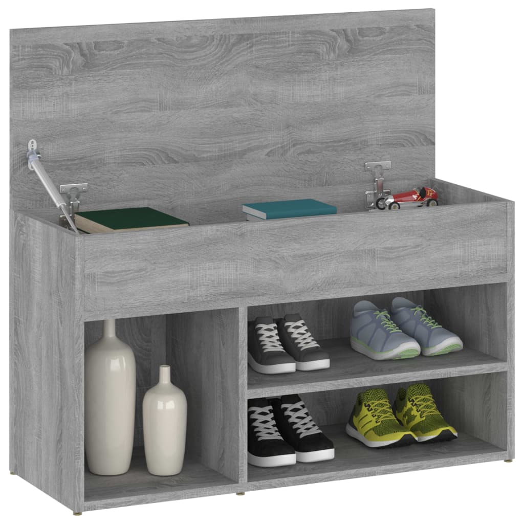 Scarpiera Grigio Sonoma 80x30x45 cm in Legno Multistrato - homemem39